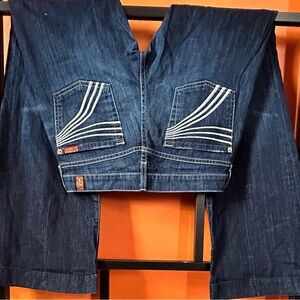 Dojo 28 x 31 x 9 -7 For All Mankind Dark Blue Jeans